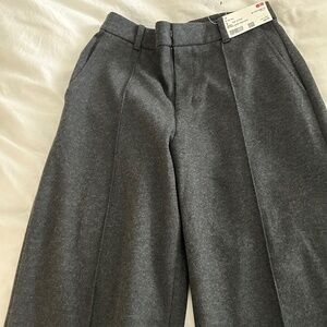Uniqlo Brushed Jersey Wide Pants Charcoal S